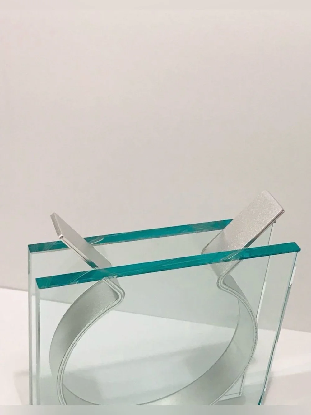 Vintage MoMA Square Ribbon Vase by Peter Hewitt 1996 for Museum of Modern Art